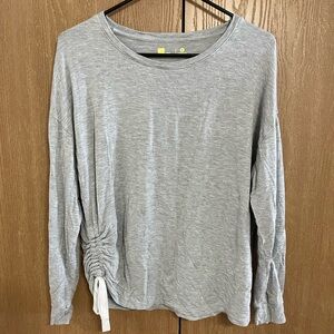 Xersion Grey Tie Detail Long Sleeve